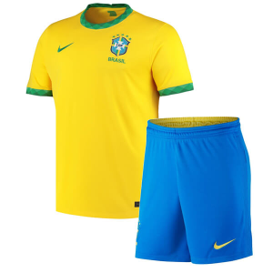 Brasilien Børn HjemmebaneSæt 2021 - FodboldTrøjer(S/S)