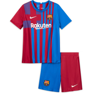 FC Barcelona Børn HjemmebaneSæt 2021/22 - FodboldTrøjer(S/S)