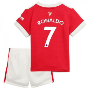Manchester United Cristiano Ronaldo 7 Børn HjemmebaneSæts 2021 2022 - FodboldTrøjer(S/S)